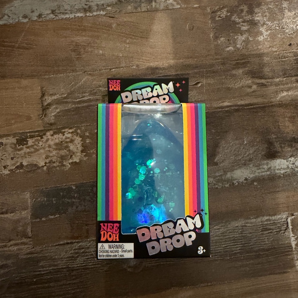 NEW Needoh Dream Drop Blue Glitter Sensory Toy